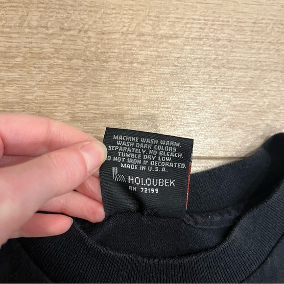 Vintage Harley Davidson Black Gold Metallic 90s Single Stitch T-shirt Size XL - Picture 4 of 8